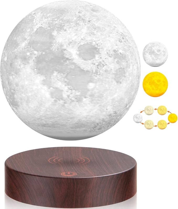 Levitating Moon Lamp – Magnetic LED Night Light