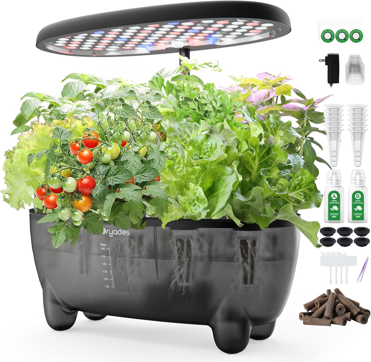 DRYADES indoor hydroponic garden and accessories